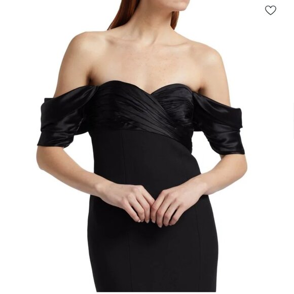 Cinq à Sept Sibyl Off-The-Shoulder Mini Dress in Black NWT - Picture 2 of 12